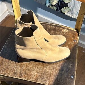 Arche Beige Leather Ankle Boots